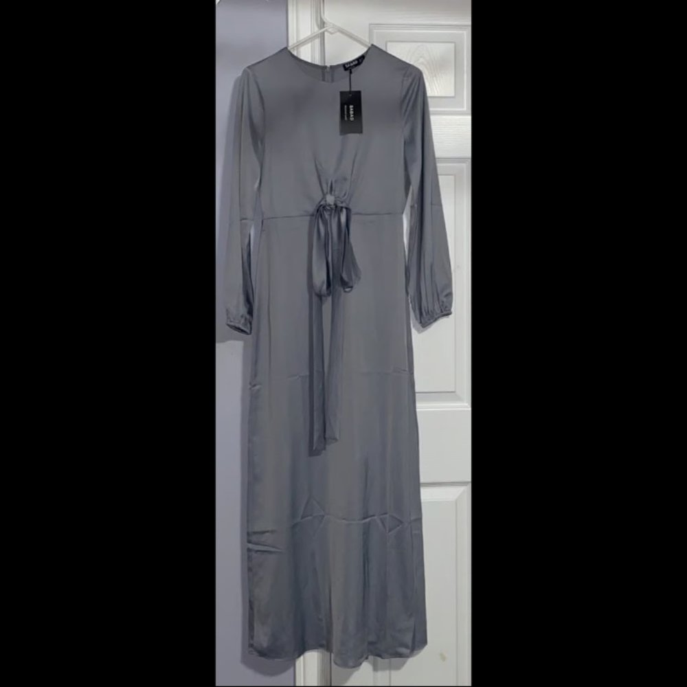 Sabad women's size XS/extra small long modest maxi dress, cuffed sleeves